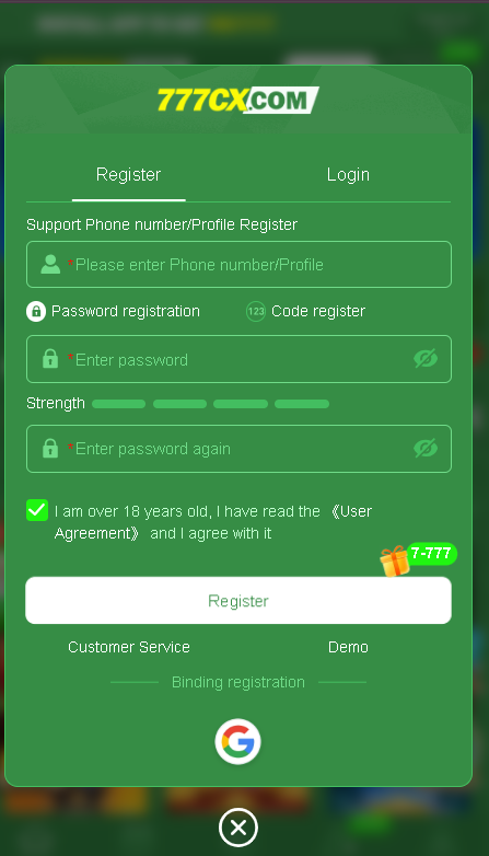 777CX Login