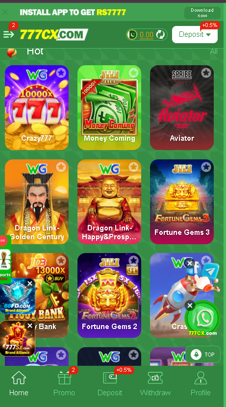777CX Game APK Download V1.1 for Android Pakistan