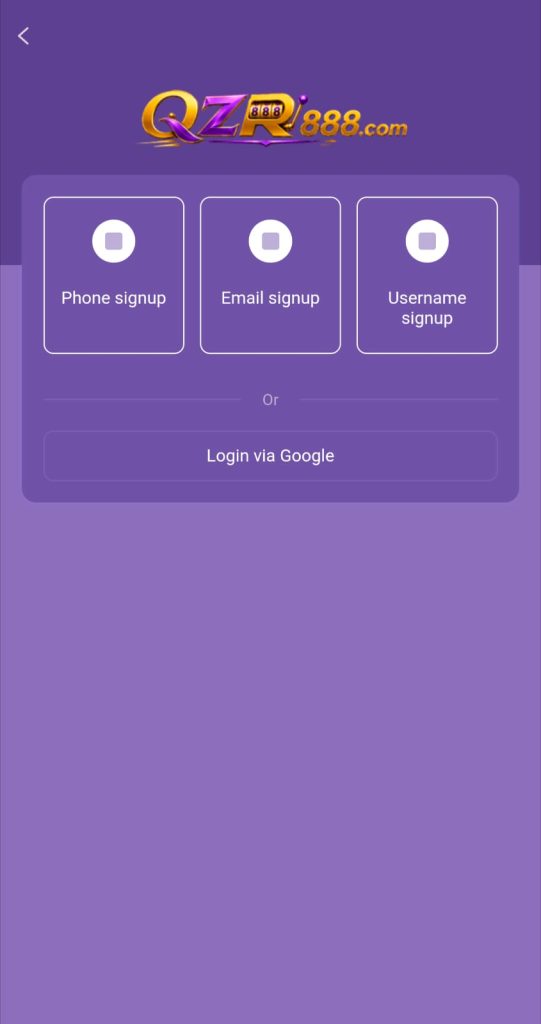 QZR888 Game APK login